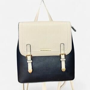 Malibu Skye Backpack Purse Women’s One Size Black Cream Two-Tone Vegan Leather